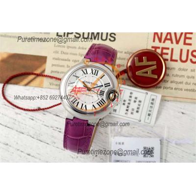 Ballon Bleu WSBB0030 SEIKO NH05A Automatic Womens Watch Best Edition AF 33 Steel Case Silver Dial Purple Leather