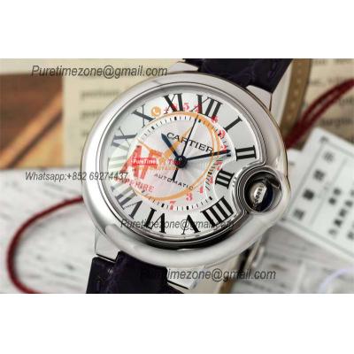 Ballon Bleu WSBB0030 SEIKO NH05A Automatic Womens Watch Best Edition AF 33 Steel Case Silver Dial Purple Leather