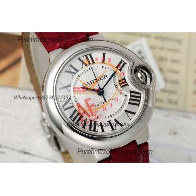 Ballon Bleu WSBB0030 SEIKO NH05A Automatic Womens Watch Best Edition AF 33 Steel Case Silver Dial Red Leather