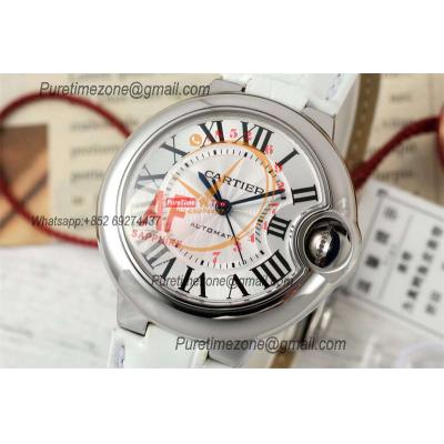 Ballon Bleu WSBB0030 SEIKO NH05A Automatic Womens Watch Best Edition AF 33 Steel Case Silver Dial White Leather