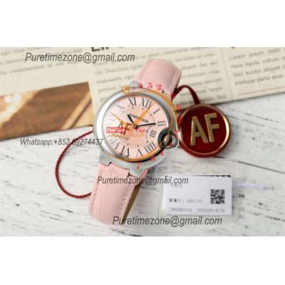 Ballon Bleu W6920086 Ronda Quartz Womens Watch Best Edition AF 33mm SteeL Case Pink Dial Leather Strap