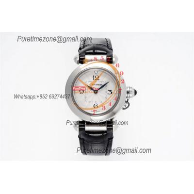 Pasha WSPA0021 Swiss Quartz Womens Watch Best Edition AF 30mm White Textured Dial Black Leather Strap