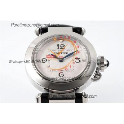 Pasha WSPA0021 Swiss Quartz Womens Watch Best Edition AF 30mm White Textured Dial Black Leather Strap