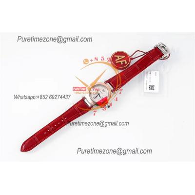 Pasha W2PA0007 Swiss Quartz Womens Watch Best Edition AF 30mm Two Tone RG White Textured Dial Red Leather Strap