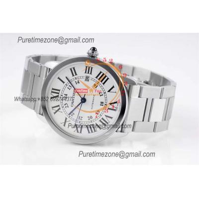 Ronde Solo W6701011 M9015 Automatic Mens Watch Best Edition AF 42mm Steel Case White Dial SS Bracelet