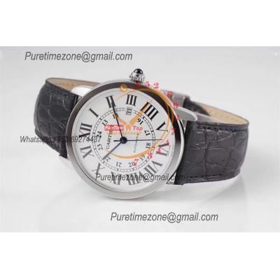 Ronde Solo WSRN0022 M9015 Automatic Mens Watch Best Edition AF 42mm Steel Case White Dial Black Leather