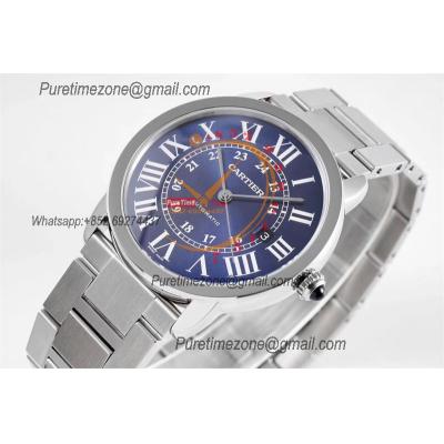 Ronde Solo WSRN0023 M9015 Automatic Mens Watch Best Edition AF 42mm Steel Case Blue Dial SS Bracelet