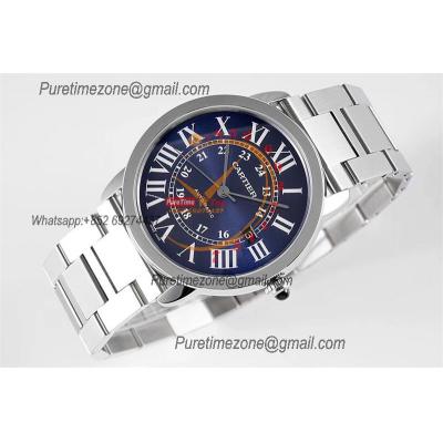 Ronde Solo WSRN0023 M9015 Automatic Mens Watch Best Edition AF 42mm Steel Case Blue Dial SS Bracelet