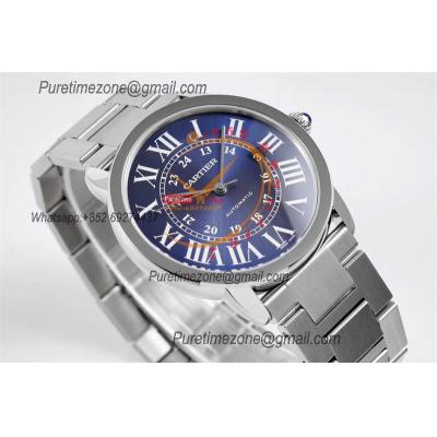 Ronde Solo WSRN0023 M9015 Automatic Mens Watch Best Edition AF 42mm Steel Case Blue Dial SS Bracelet