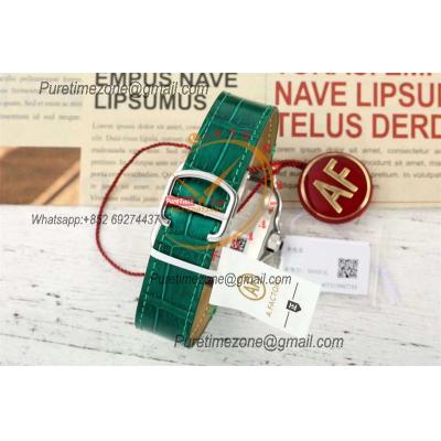 Santos WSSA0062 M9015 Automatic Mens Watch Best Edition AF 40mm Green Roman Dial Leather Strap