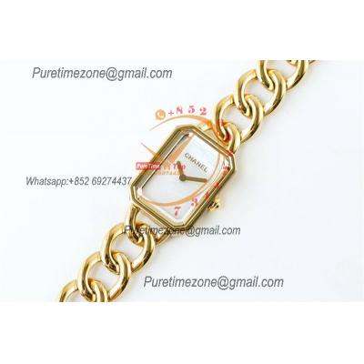 Premiere H3256 Swiss Quartz Womens Watch Best Edition BVF Yellow Gold MOP Dial SS Bracelet Ladies