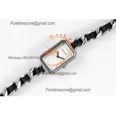 Premiere H3749 Swiss Quartz Womens Watch Best Edition BVF Steel Case MOP Dial Red Interwoven Leahter Strap Ladies