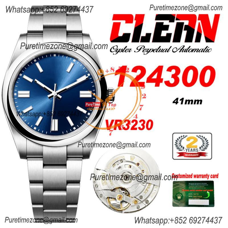 Oyster Perpetual 124300 41mm VR3230 Automatic Mens  Watch Best Edition CLEAN Blue Dial 904L Oyster SS Bracelet