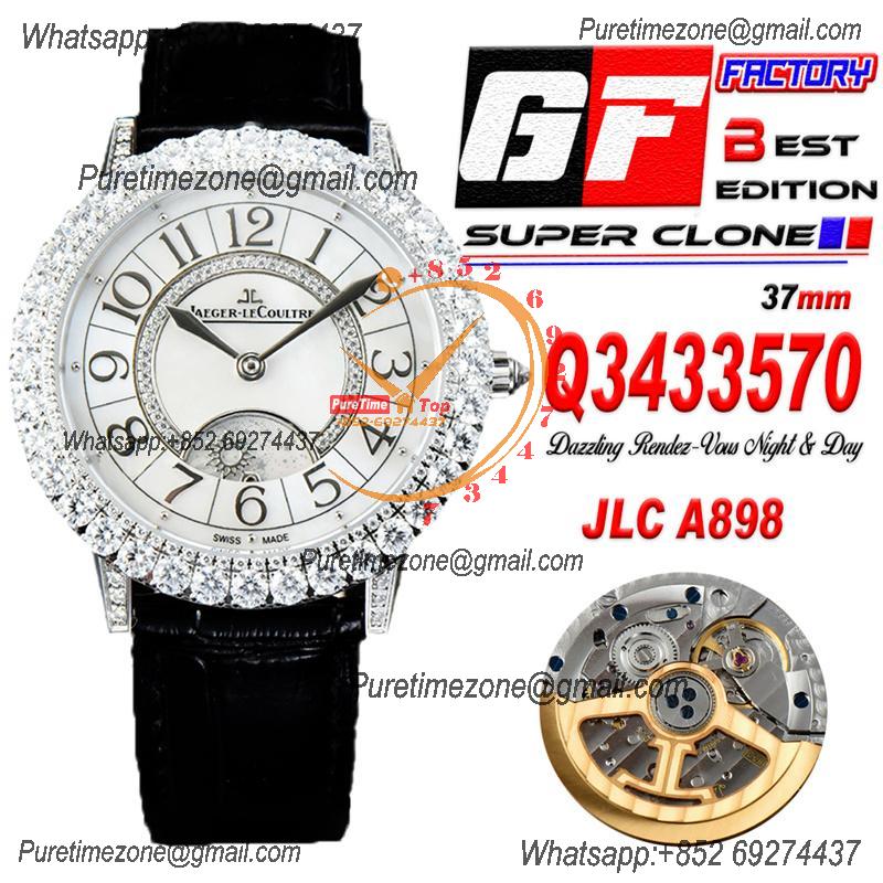 Rendez-vous Jewellery Dazzling Night Day Q3433570 A898 Automatic Womens Watch Best Edition GF SS Diamond Bezel MOP Dial