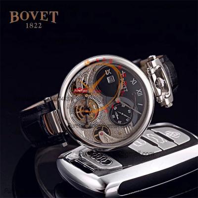 46mm1822 Tourbillon Amadeo Fleurie Watches Quartz Chronogrpah Mens Watch  Roman Markers White Dial Leather