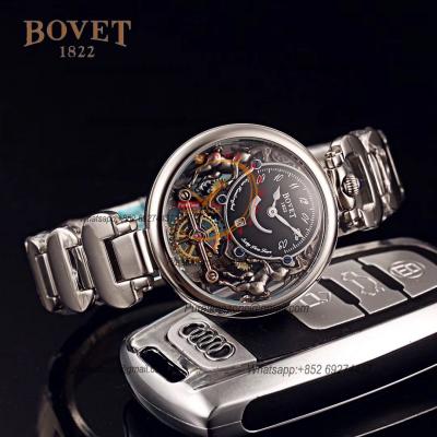 40mm 1822 Tourbillon Amadeo Fleurie Watches Quartz Mens Watch Black Skeleton Dial Yellow Gold Steel Bracelet