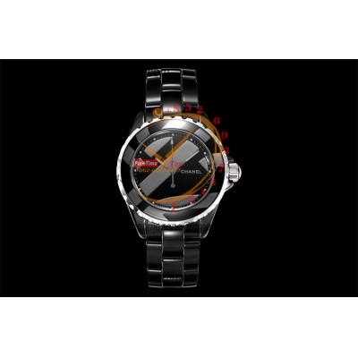 J12 H5581 38mm A2892 Automatic Unisex Watch Best Edition EAST Black Ceramic Stripe Dial  on Bracelet CHS Womens