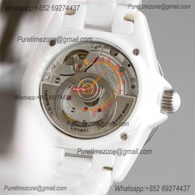 J12 H5705 38mm A12.1 Automatic Unisex Watch Best Edition TWF White Ceramic Dial on Bracelet CHS Womens