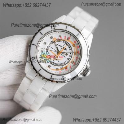 J12 H5705 38mm A12.1 Automatic Unisex Watch Best Edition TWF White Ceramic Dial on Bracelet CHS Womens