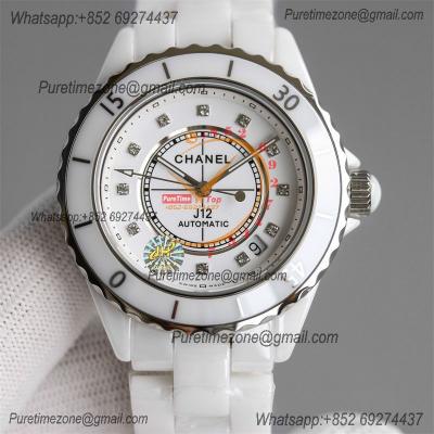 J12 H5705 38mm A12.1 Automatic Unisex Watch Best Edition TWF White Ceramic Dial on Bracelet CHS Womens