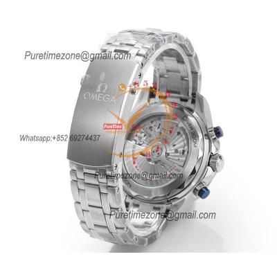 Seamaster 300M A9900 Automatic Chronograph Mens Watch Best Edition N1F 44mm Blue Gray Dial SS Bracelet CHS