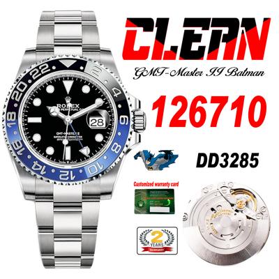 GMT Master II 126710 Batman DD3285 Automatic Mens Watch Best Edition CLEAN Black Dial 904L Oyster Steel Bracelet CHS