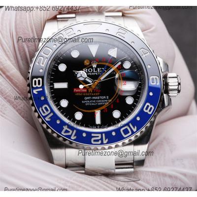 GMT Master II 126710 Batman DD3285 Automatic Mens Watch Best Edition CLEAN Black Dial 904L Oyster Steel Bracelet CHS