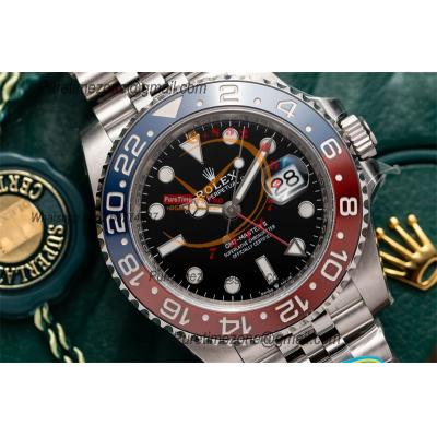 GMT Master II 126720 Pepsi DD3285 Automatic Mens Watch Best Edition CLEAN V3 Black Dial 904L Jubilee Steel Bracelet CHS