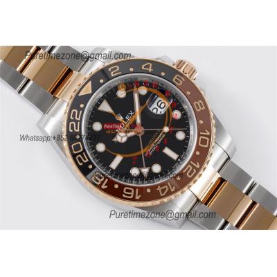 GMT Master II 126711 Root Beer DD3285 Automatic Mens Watch Best Edition CLEAN RG Black Dial 904L Oyster SS Bracelet CHS