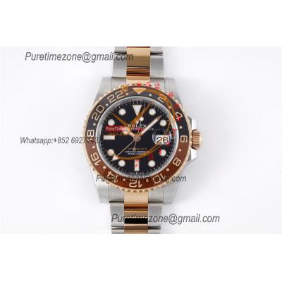 GMT Master II 126711 Root Beer DD3285 Automatic Mens Watch Best Edition CLEAN RG Black Dial 904L Oyster SS Bracelet CHS