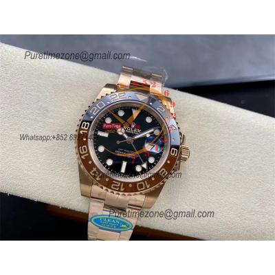 GMT Master II 126711 Root Beer DD3285 Automatic Mens Watch Best Edition CLEAN RG Black Dial 904L Oyster SS Bracelet CHS