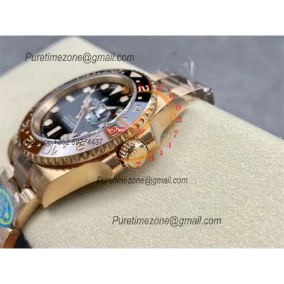 GMT Master II 126711 Root Beer DD3285 Automatic Mens Watch Best Edition CLEAN RG Black Dial 904L Oyster SS Bracelet CHS