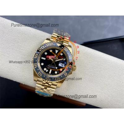 GMT Master II 126718 Root Beer DD3285 Automatic Mens Watch Best Edition CLEAN YG Black Dial 904L Jubilee SS Bracelet CHS