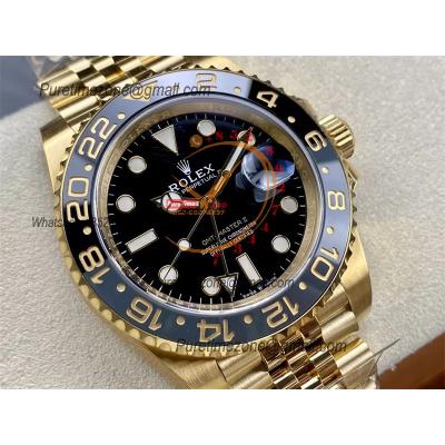 GMT Master II 126718 Root Beer DD3285 Automatic Mens Watch Best Edition CLEAN YG Black Dial 904L Jubilee SS Bracelet CHS