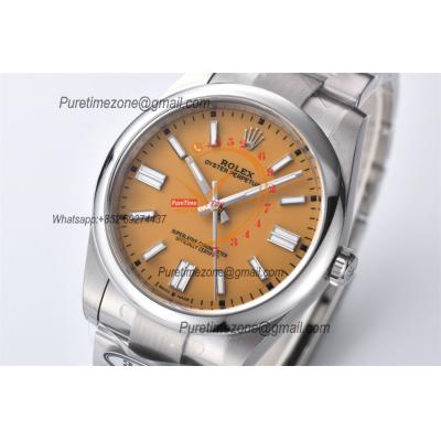 Oyster Perpetual 124300 41mm VR3230 Automatic Mens Watch Best Edition CLEAN Yellow Dial 904L Oyster SS Bracelet