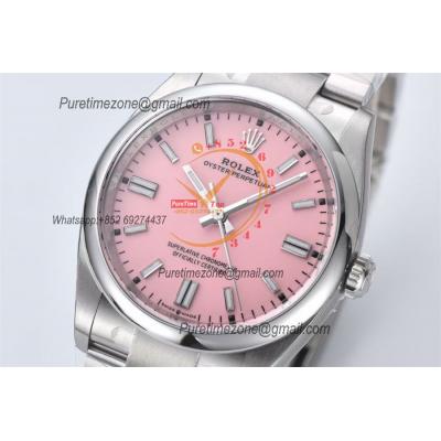 Oyster Perpetual 124300 41mm VR3230 Automatic Mens Watch Best Edition CLEAN Pink Dial 904L Oyster SS Bracelet