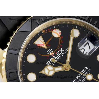 Yacht-Master 226658 42mm VR3235 Automatic Mens Watch Best Edition CLEAN YG Black Dial On Oysterflex Strap CHS