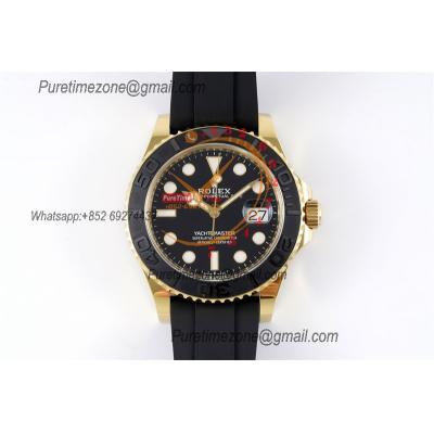 Yacht-Master 226658 42mm VR3235 Automatic Mens Watch Best Edition CLEAN YG Black Dial On Oysterflex Strap CHS