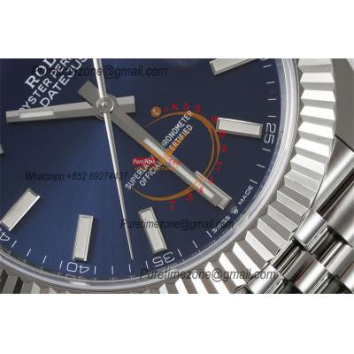 Datejust 126334 41mm VR3235 Automatic Mens Watch Best Edition CLEAN Blue Stick Dial On 904L Jubilee SS Bracelet CHS