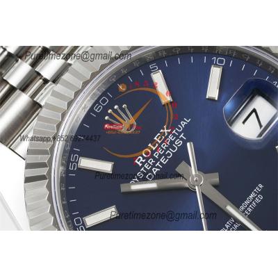 Datejust 126334 41mm VR3235 Automatic Mens Watch Best Edition CLEAN Blue Stick Dial On 904L Jubilee SS Bracelet CHS