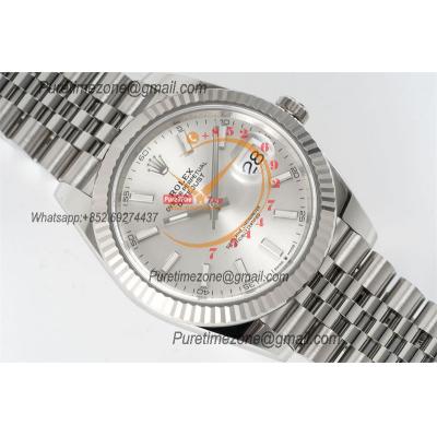 Datejust 126334 41mm VR3235 Automatic Mens Watch Best Edition CLEAN Silver Stick Dial On 904L Jubilee SS Bracelet CHS