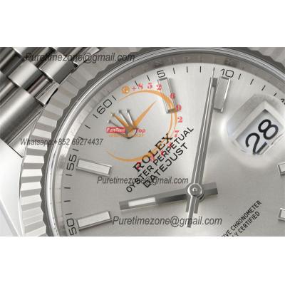 Datejust 126334 41mm VR3235 Automatic Mens Watch Best Edition CLEAN Silver Stick Dial On 904L Jubilee SS Bracelet CHS