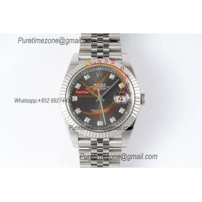 Datejust 126334 41mm VR3235 Automatic Mens Watch Best Edition CLEAN Gray Diamonds Dial On 904L Oyster SS Bracelet CHS