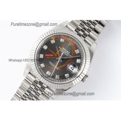 Datejust 126334 41mm VR3235 Automatic Mens Watch Best Edition CLEAN Gray Diamonds Dial On 904L Oyster SS Bracelet CHS