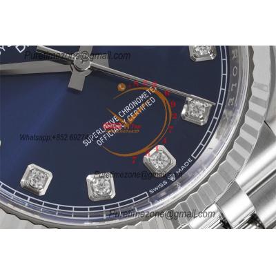 Datejust 126334 41mm VR3235 Automatic Mens Watch Best Edition CLEAN Blue Diamonds Dial On 904L Oyster SS Bracelet CHS