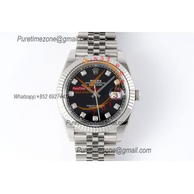 Datejust 126334 41mm VR3235 Automatic Mens Watch Best Edition CLEAN Black Diamonds Dial On 904L Oyster SS Bracelet CHS