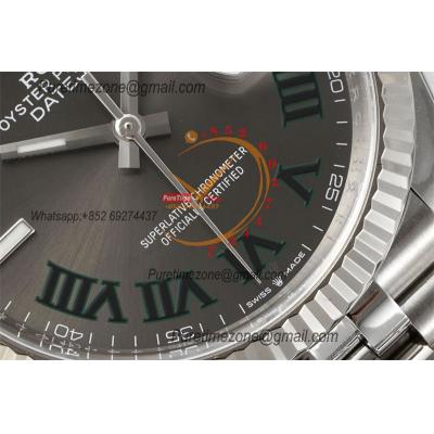 Datejust 126334 Wimbledon 41mm VR3235 Automatic Mens Watch Best Edition CLEAN Gray Dial On 904L Jubilee SS Bracelet CHS