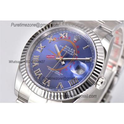 Datejust 126334 41mm VR3235 Automatic Mens Watch Best Edition CLEAN Blue Roman Dial On 904L Oyster SS Bracelet CHS