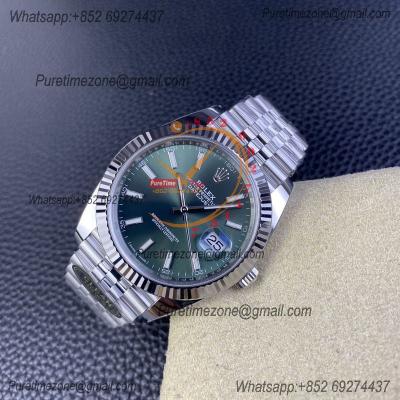 Datejust 126334 41mm VR3235 Automatic Mens Watch Best Edition CLEAN Green Stick Dial On 904L Jubilee SS Bracelet CHS