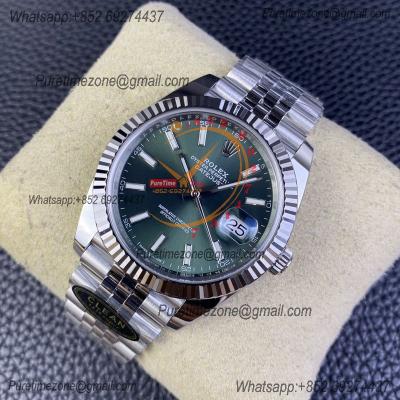 Datejust 126334 41mm VR3235 Automatic Mens Watch Best Edition CLEAN Green Stick Dial On 904L Jubilee SS Bracelet CHS